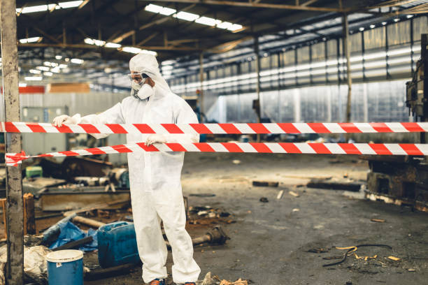 Professional Biohazard Cleanup technician working in Fair Oaks, GA